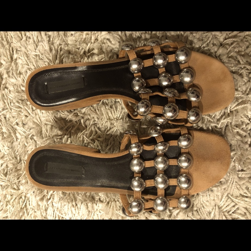 Alexander Wang studded sandal slipper.